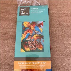 FALL AUTUMN THEME Flag Rain or Shine Large Porch Original Art Flags  28x40" NEW